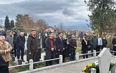 Полагање венаца на Спомен костурницу у Чачку и на споменику Руским борцима у Трбушанима.